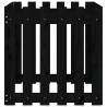 Garden Planter with Fence Design Black - Solid Pine 60x60 cm