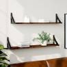 Wall Shelves 2 pcs Smoked Oak 80x15x15.5 cm Engineered wood Colour smoked oak Size 80 x 15 x 15.5 cm Quantity in Package 2 Number of Pieces 1 