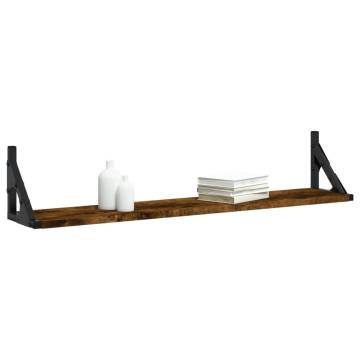 Wall Shelves 2 pcs Smoked Oak - Stylish & Practical Storage