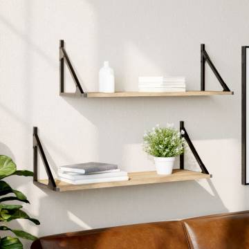 Wall Shelves 2 pcs Sonoma Oak | Stylish Space Saver