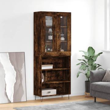 Highboard Smoked Oak - Stylish Storage Solution | Hipomarket