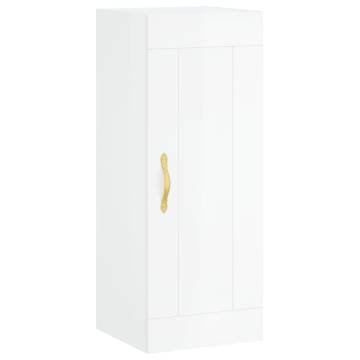 Stylish Highboard in High Gloss White | Durable & Elegant Design