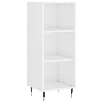 Stylish Highboard in High Gloss White | Durable & Elegant Design