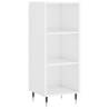 Stylish Highboard in High Gloss White | Durable & Elegant Design