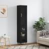 Highboard Black 34.5x34x180 cm Engineered Wood Colour black Quantity in Package 1 Model 1 glass door 