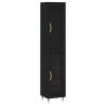 Stylish Highboard Black 34.5x34x180 cm - Hipomarket UK