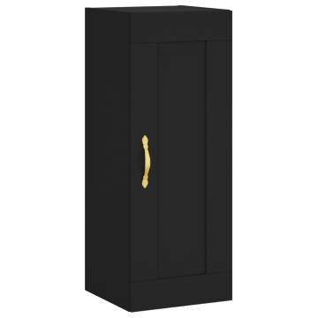 Stylish Highboard Black 34.5x34x180 cm - Hipomarket UK