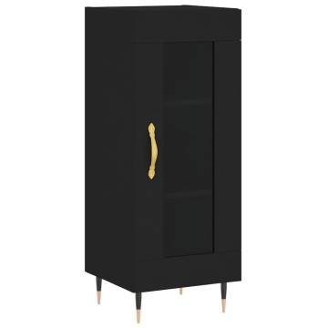 Stylish Highboard Black 34.5x34x180 cm - Hipomarket UK