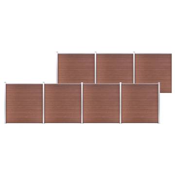 Garden Fence WPC 1218x186 cm Brown - Durable & Stylish