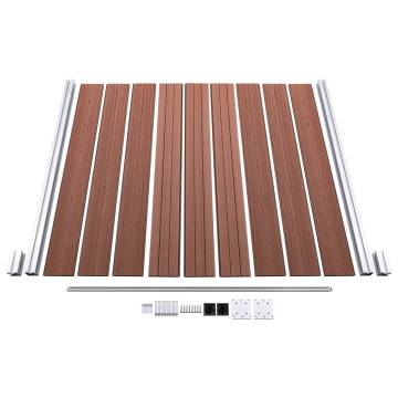 Garden Fence WPC 1218x186 cm Brown - Durable & Stylish