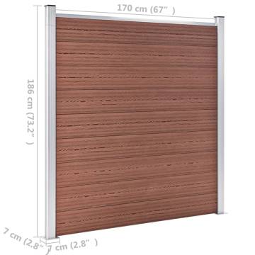 Garden Fence WPC 1218x186 cm Brown - Durable & Stylish