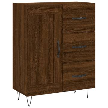 Stylish Highboard Brown Oak 69.5x34x180 cm | HipoMarket