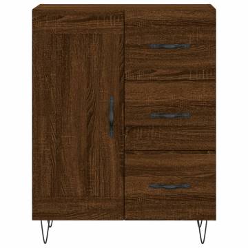 Stylish Highboard Brown Oak 69.5x34x180 cm | HipoMarket