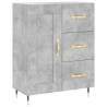 Stylish Highboard in Concrete Grey - 69.5x34x180 cm