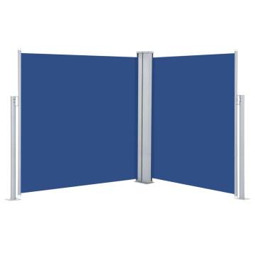 Retractable Side Awning Blue 140x600 cm | Hipomarket UK