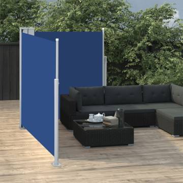 Retractable Side Awning Blue 140x600 cm | Hipomarket UK