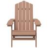 Garden Adirondack Chairs 2 pcs - Durable HDPE Brown