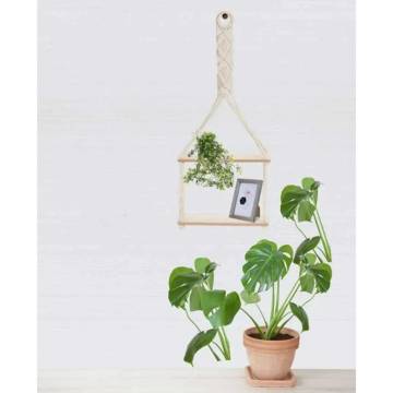 H&S Collection Hanging Shelf with Rope - Stylish Storage