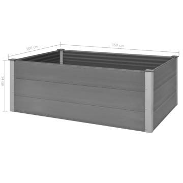 Garden Raised Bed WPC 150x100x54 cm Grey | HipoMarket