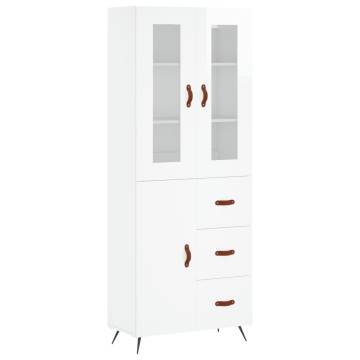 Highboard High Gloss White - Elegant Storage Solution