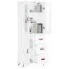 Highboard High Gloss White - Elegant Storage Solution