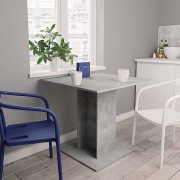 Concrete Grey Dining Table 80x80 cm - Modern Stylish Design