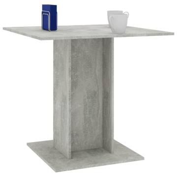 Concrete Grey Dining Table 80x80 cm - Modern Stylish Design