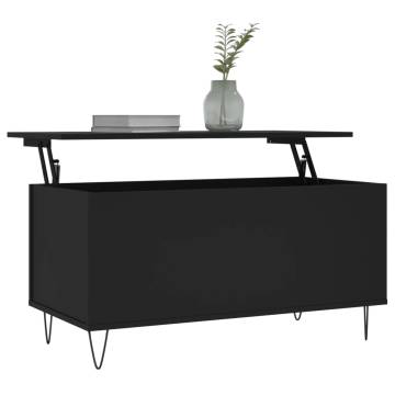 Stylish Black Coffee Table 90x44.5 cm - Hipo Market