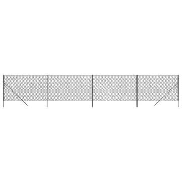 Chain Link Fence Anthracite 2x10 m - Durable & Secure