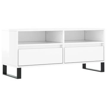 High Gloss White TV Cabinet - Stylish Storage Solution