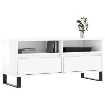 High Gloss White TV Cabinet - Stylish Storage Solution