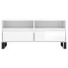 High Gloss White TV Cabinet - Stylish Storage Solution