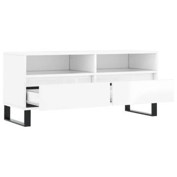 High Gloss White TV Cabinet - Stylish Storage Solution