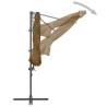 Cantilever Umbrella with Steel Pole Taupe 300 cm - Hipo Market