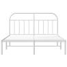 Elegant White Metal Bed Frame 140x190 cm | Hipomarket