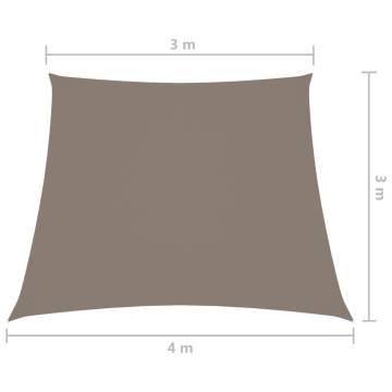 Sunshade Sail Oxford Fabric 3/4x3m Trapezium - Taupe