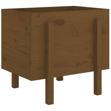 Garden Planter Honey Brown 62x50x57 cm - Solid Pine Wood