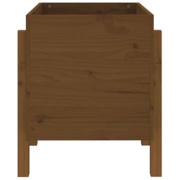 Garden Planter Honey Brown 62x50x57 cm - Solid Pine Wood