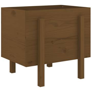 Garden Planter Honey Brown 62x50x57 cm - Solid Pine Wood