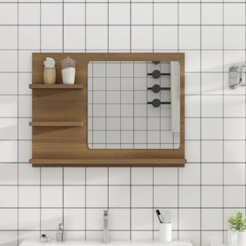 Bathroom Mirror Brown Oak 60x10.5x45 cm | Hipomarket