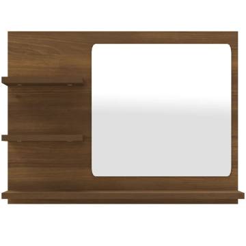 Bathroom Mirror Brown Oak 60x10.5x45 cm | Hipomarket