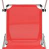 Folding Sun Lounger with Roof - Aluminium & Textilene Red