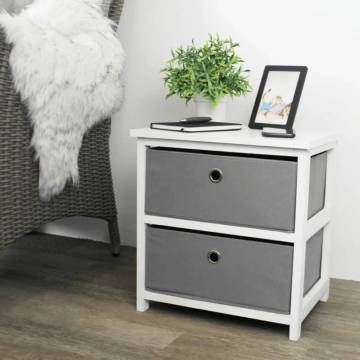 H&S Collection Storage Cabinet with 2 Drawers MDF - Stylish Storage