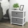 H&S Collection Storage Cabinet with 2 Drawers MDF - Stylish Storage