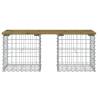 Elegant Gabion Design Garden Bench - 103x44x42 cm Pine Wood