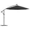 Cantilever Umbrella with LED Lights - 300 cm Black