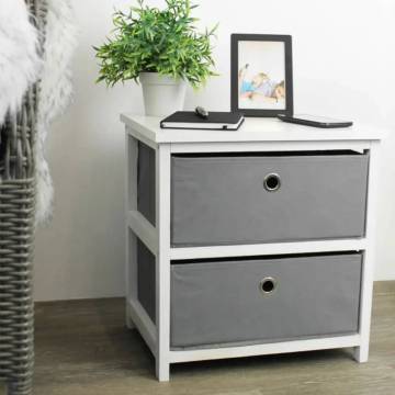 H&S Collection Storage Cabinet with 2 Drawers MDF - Stylish Storage