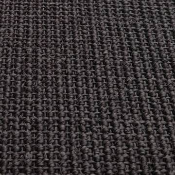 Natural Sisal Rug 80x250 cm - Black | Hipo Market