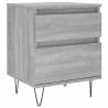 Stylish Grey Sonoma Bedside Cabinet - 40x35x50 cm