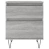 Stylish Grey Sonoma Bedside Cabinet - 40x35x50 cm